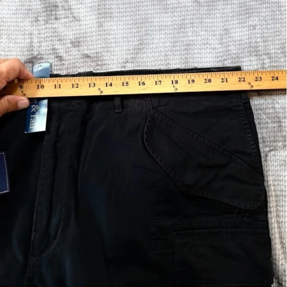 Polo Ralph Lauren Mens Big & Tall Cargo Pants Black Cotton 44x30 NWT